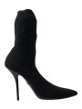 Boots Elegant Black Viscose Mid-Calf Boots 2.370,00 € 8057155282388 | Planet-Deluxe