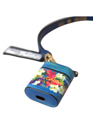 Other Chic Blue Floral Leather Airpods Case 450,00 € 8054802140626 | Planet-Deluxe