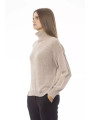 Sweaters Chic Beige Volcano Neck Sweater 590,00 € 2000051563729 | Planet-Deluxe