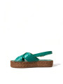Sandals Elegant Green Espadrille Platform Sandals 1.300,00 € 8057155849314 | Planet-Deluxe
