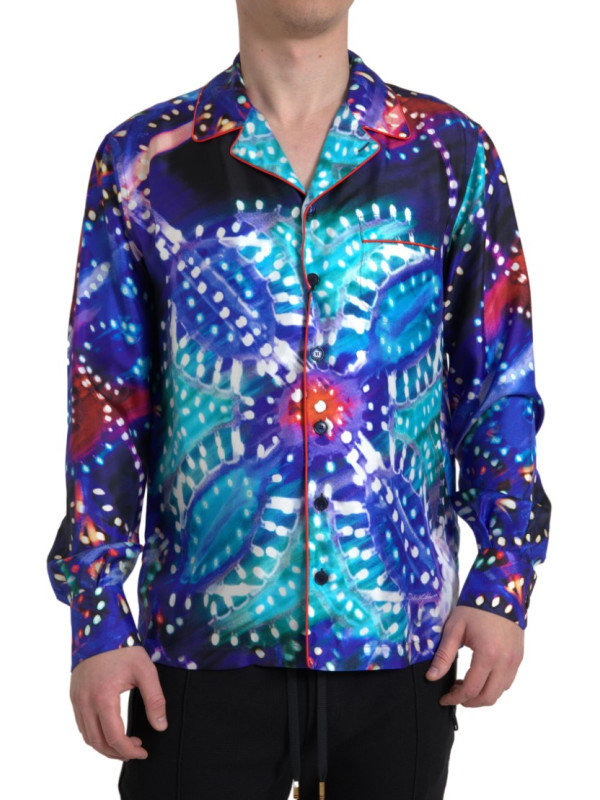 Shirts Psychedelic Print Silk Pajama Shirt 3.500,00 € 8052145217937 | Planet-Deluxe