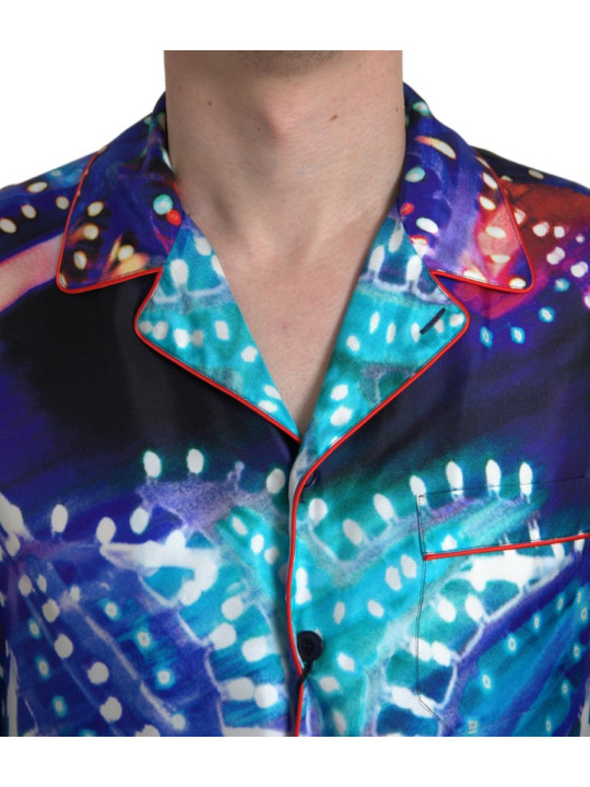 Shirts Psychedelic Print Silk Pajama Shirt 3.500,00 € 8052145217937 | Planet-Deluxe