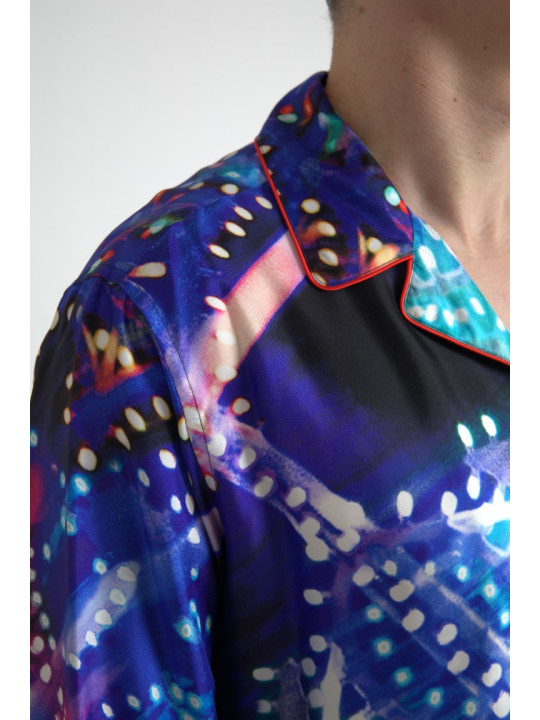 Shirts Psychedelic Print Silk Pajama Shirt 3.500,00 € 8052145217937 | Planet-Deluxe