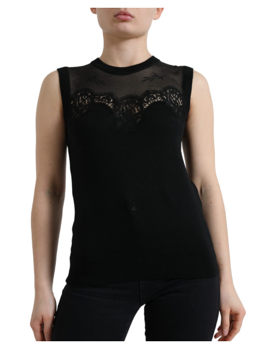 Tops & T-Shirts Elegant Lace Trim Sleeveless Tank Top 2.190,00 € 8052145146091 | Planet-Deluxe