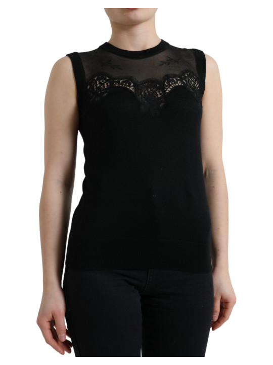 Tops & T-Shirts Elegant Lace Trim Sleeveless Tank Top 2.190,00 € 8052145146091 | Planet-Deluxe