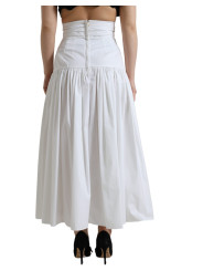 Skirts Elegant High Waist Cotton Maxi Skirt 1.520,00 € 8056265136260 | Planet-Deluxe