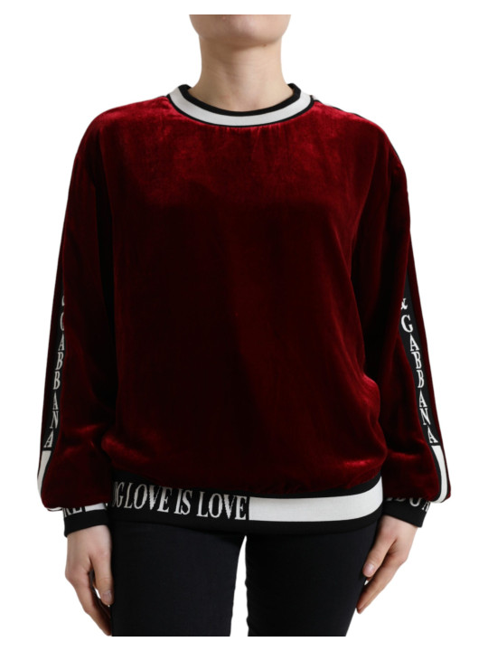 Sweaters Elegant Bordeaux Silk-Blend Sweater 2.750,00 € 8054802711208 | Planet-Deluxe