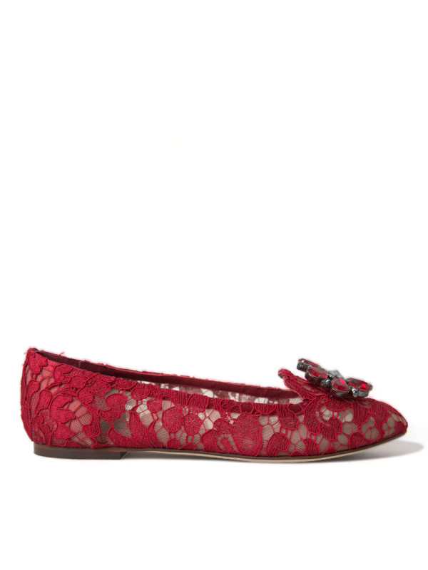 Flat Shoes Elegant Floral Lace Vally Flats 1.820,00 € 8058696077495 | Planet-Deluxe