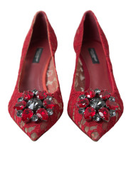 Pumps Radiant Red Lace Heels with Crystals 1.780,00 € 8058349952650 | Planet-Deluxe