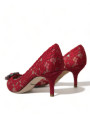 Pumps Radiant Red Lace Heels with Crystals 1.780,00 € 8058349952650 | Planet-Deluxe