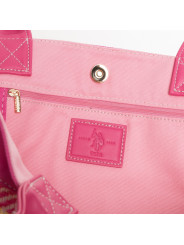 Rosa Canvas Tragetasche mit Details