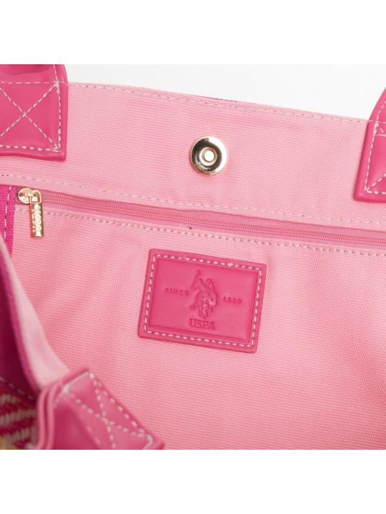 Rosa Canvas Tragetasche mit Details