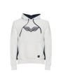 Weißer Kapuzenpullover mit Flügel-Logo