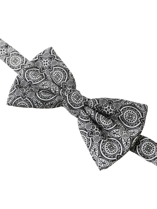 Ties & Bowties Elegant Black &amp White Silk Bow Tie 170,00 € 8057155112623 | Planet-Deluxe