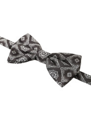 Ties & Bowties Elegant Silk Tied Bow Tie in Black &amp White 170,00 € 8054802820597 | Planet-Deluxe