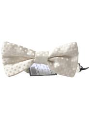 Ties & Bowties Elegant Ivory Fantasy Pattern Silk Bow Tie 200,00 € 8058696591915 | Planet-Deluxe