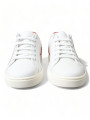 Sneakers Chic White Leather Sneakers with Red Accents 920,00 € 8054802559138 | Planet-Deluxe