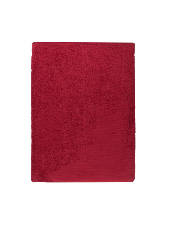 Rotes, weiches Baumwolltuch zum Abtrocknen