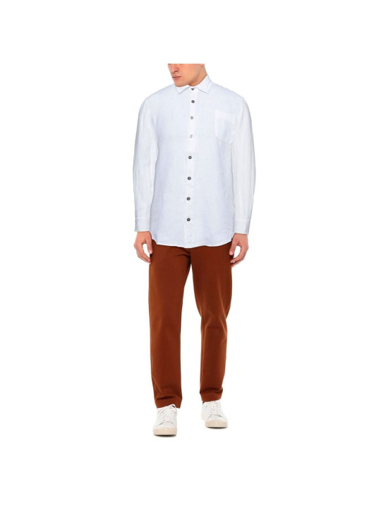 Shirts Elegant White Linen Shirt for Men 320,00 € 8100002620298 | Planet-Deluxe