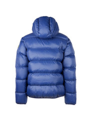 Jackets Sleek Blue Nylon Down Jacket 660,00 € 8056182568335 | Planet-Deluxe