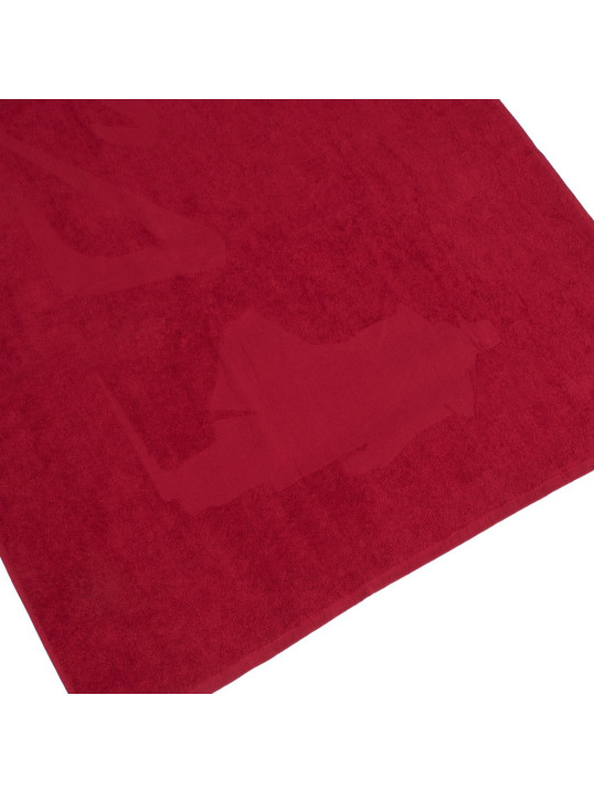 Rotes, glattes Badetuch Material Stück