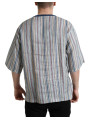 T-Shirts Elegant Linen T-Shirt with AGOSTO Motif 920,00 € 8053901361062 | Planet-Deluxe