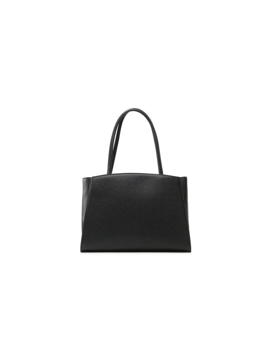 Handbags Chic Ebony Tote with Silver Logo Accent 210,00 € 8051978404200 | Planet-Deluxe