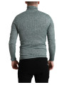 Sweaters Elegant Green Turtleneck Pullover Sweater 2.350,00 € 8057142717275 | Planet-Deluxe