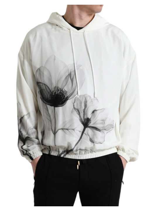 Sweaters Elegant Floral Silk Hooded Pullover 2.750,00 € 8054802893119 | Planet-Deluxe