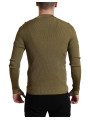 Sweaters Army Green Viscose Crew Neck Sweater 1.800,00 € 8057142717206 | Planet-Deluxe