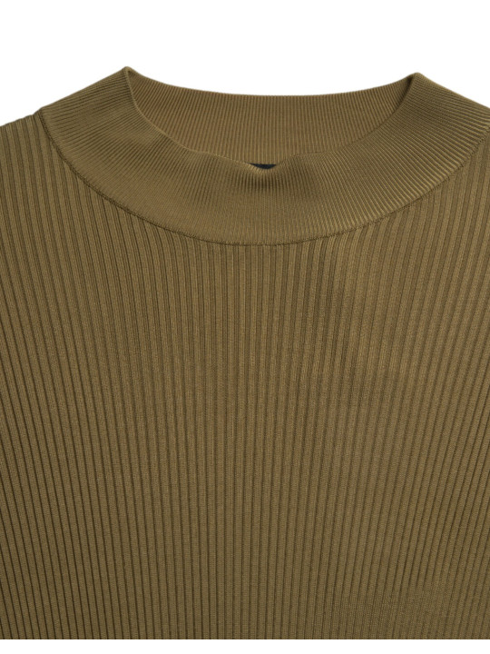 Sweaters Army Green Viscose Crew Neck Sweater 1.800,00 € 8057142717206 | Planet-Deluxe