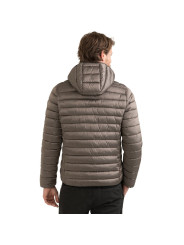 Jackets Sleek Gray Padded Jacket with Hood 280,00 € 8060834790630 | Planet-Deluxe