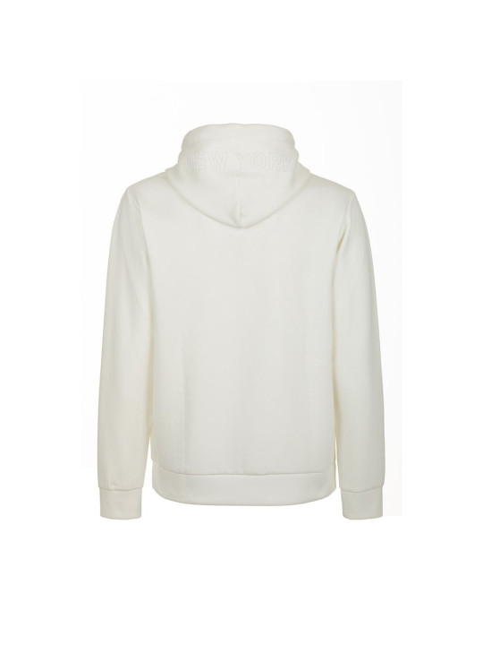 Sweaters Elegant White Cotton Blend Hoodie 160,00 € 8060834817436 | Planet-Deluxe
