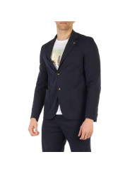 Blazers Chic Solid Blue Lightweight Cotton Jacket 360,00 € 8050246667514 | Planet-Deluxe