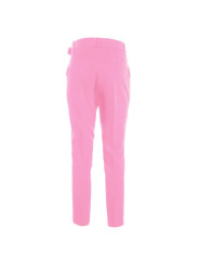Jeans & Pants Elegant Pink Crepe Trousers with Ribbon Belt 180,00 € 8050716446007 | Planet-Deluxe