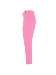Jeans & Pants Elegant Pink Crepe Trousers with Ribbon Belt 180,00 € 8050716446007 | Planet-Deluxe