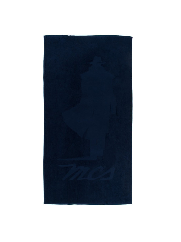 Navy-Gamasche mit urbaner Silhouette Navy-Gamasche mit urbaner Silhouette
