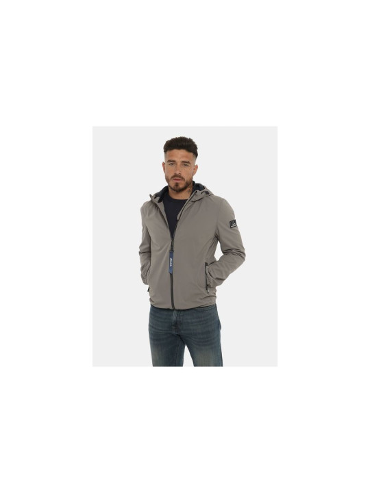 Jackets Sleek Gray Nylon Windbreaker 290,00 € 8050716383807 | Planet-Deluxe