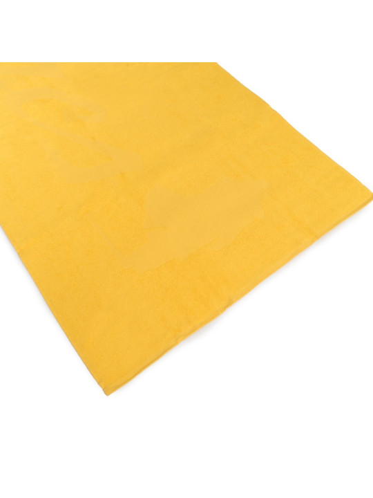 Gelbes, glattes, rechteckiges Badetuchmaterial
