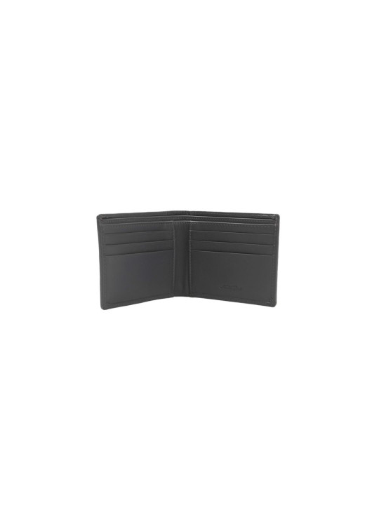 Wallets Sleek Gray Calf Leather Wallet with Logo 110,00 € 8052579024002 | Planet-Deluxe