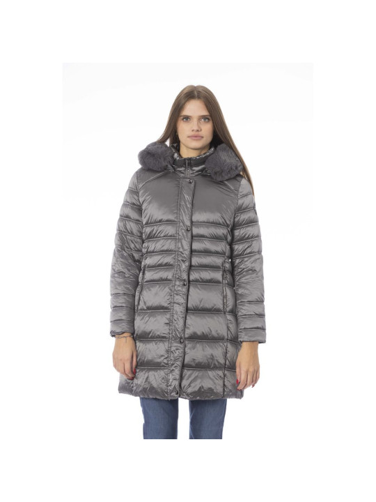 Jackets & Coats Elegant Gray Down Jacket for Sophisticated Warmth 770,00 € 2000051565822 | Planet-Deluxe