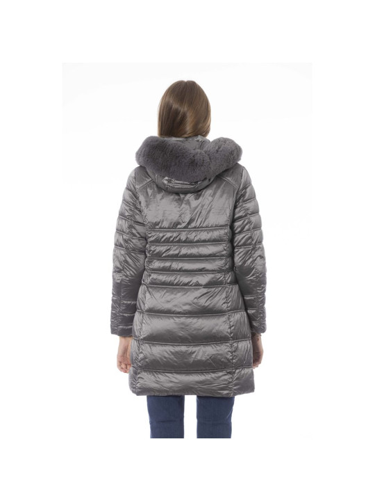 Jackets & Coats Elegant Gray Down Jacket for Sophisticated Warmth 770,00 € 2000051565822 | Planet-Deluxe