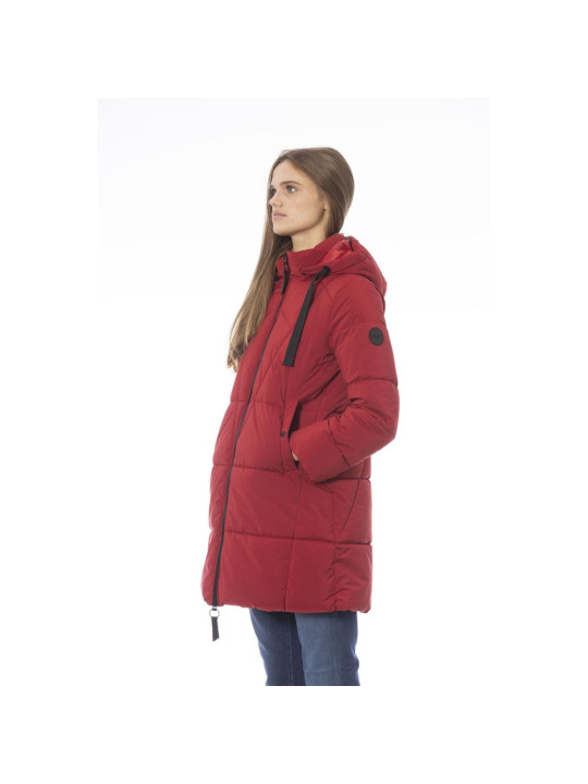 Jackets & Coats Elegant Red Long Down Jacket for Women 920,00 € 2000051566225 | Planet-Deluxe