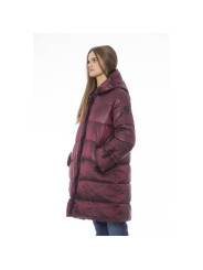 Jackets & Coats Elegant Burgundy Long Down Jacket 840,00 € 2000051565228 | Planet-Deluxe