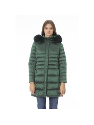 Jackets & Coats Chic Green Long Down Winter Jacket 770,00 € 2000051565723 | Planet-Deluxe