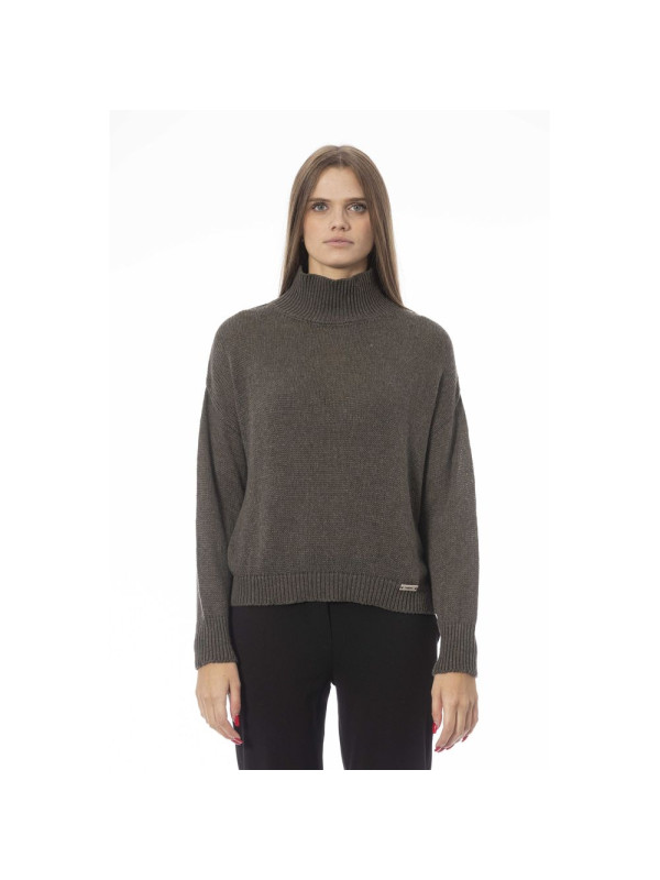 Sweaters Chic Volcano Neck Green Sweater 590,00 € 2000051563521 | Planet-Deluxe