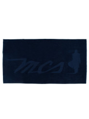 Dunkelblaues MCS Handtuch mit Logodetail