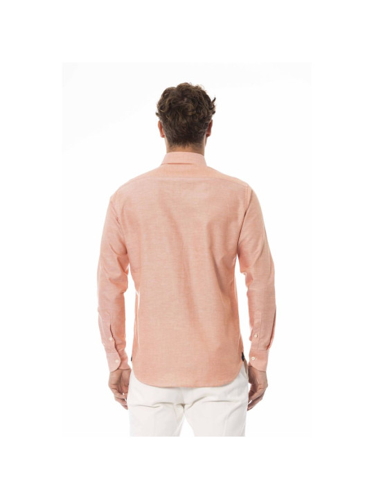 Shirts Elegant Orange Cotton Blend Shirt 380,00 € 2000051526793 | Planet-Deluxe