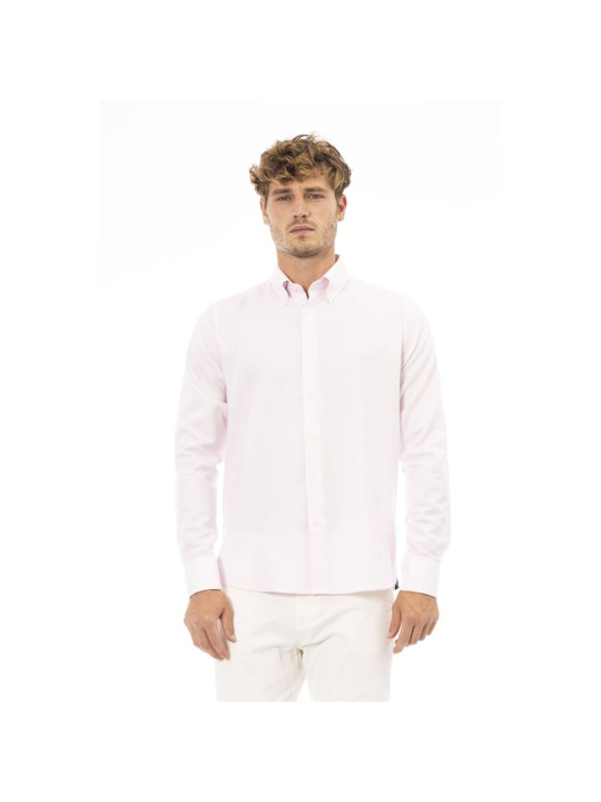 Shirts Elegant Cotton Blend Pink Shirt 380,00 € 2000051525826 | Planet-Deluxe