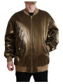 Jackets Elegant Bronze Bomber Jacket 4.060,00 € 8052145782060 | Planet-Deluxe